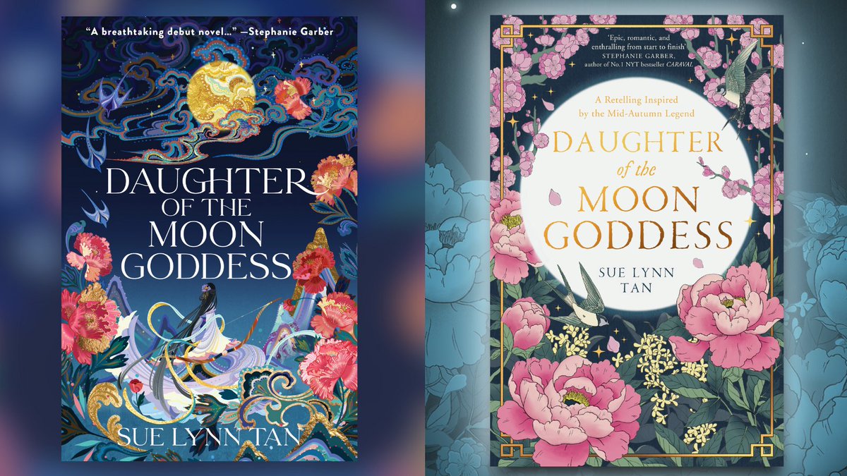 Daughter of the Moon Goddess Cover, US on Left, UK on Right